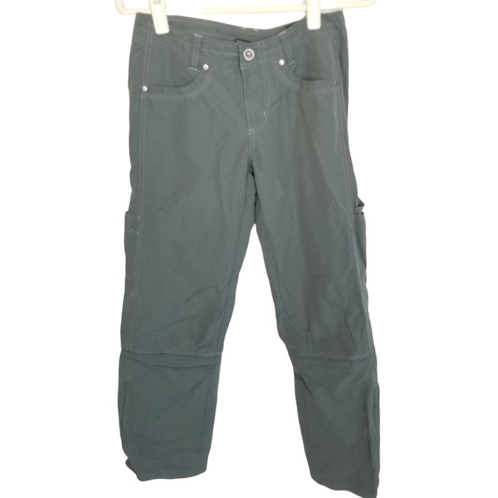 Kuhl Womens 4 Gray Green Convertible Cargo Pants Hiking